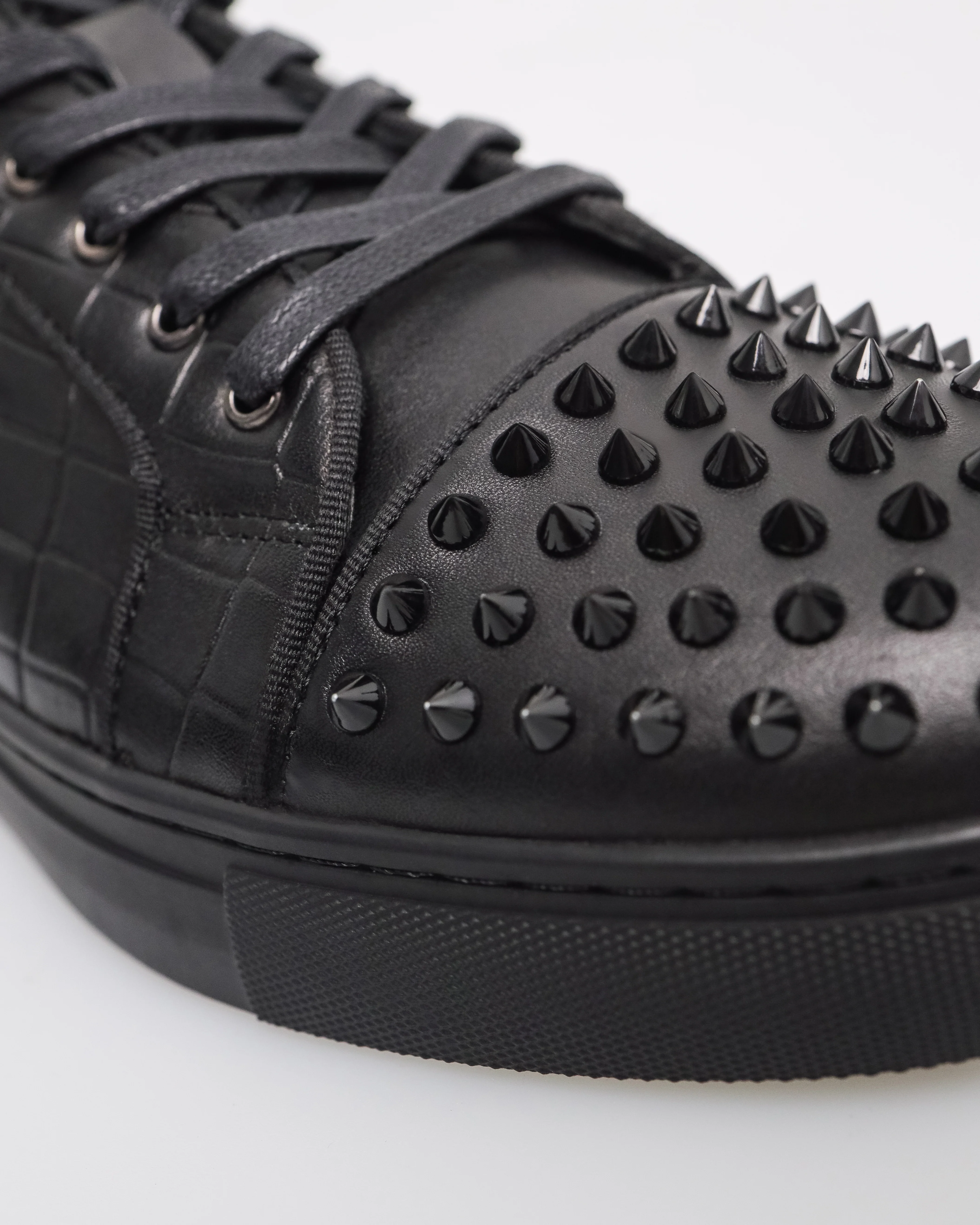 Tomaz C553A Men's Quilted Rebel Studded Sneakers - Image 4