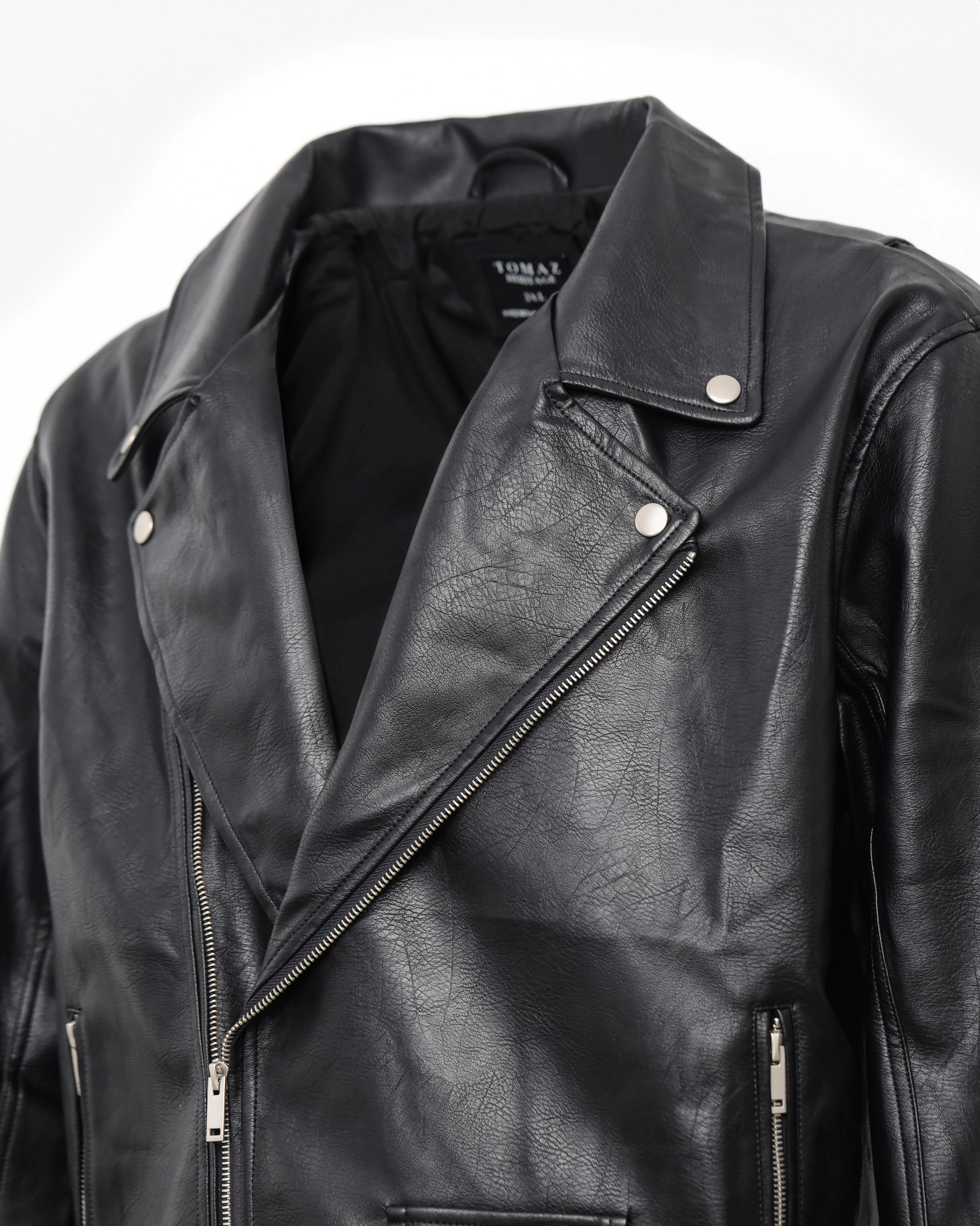 Tomaz CC-13 Men's Leather Jacket Black - Image 3