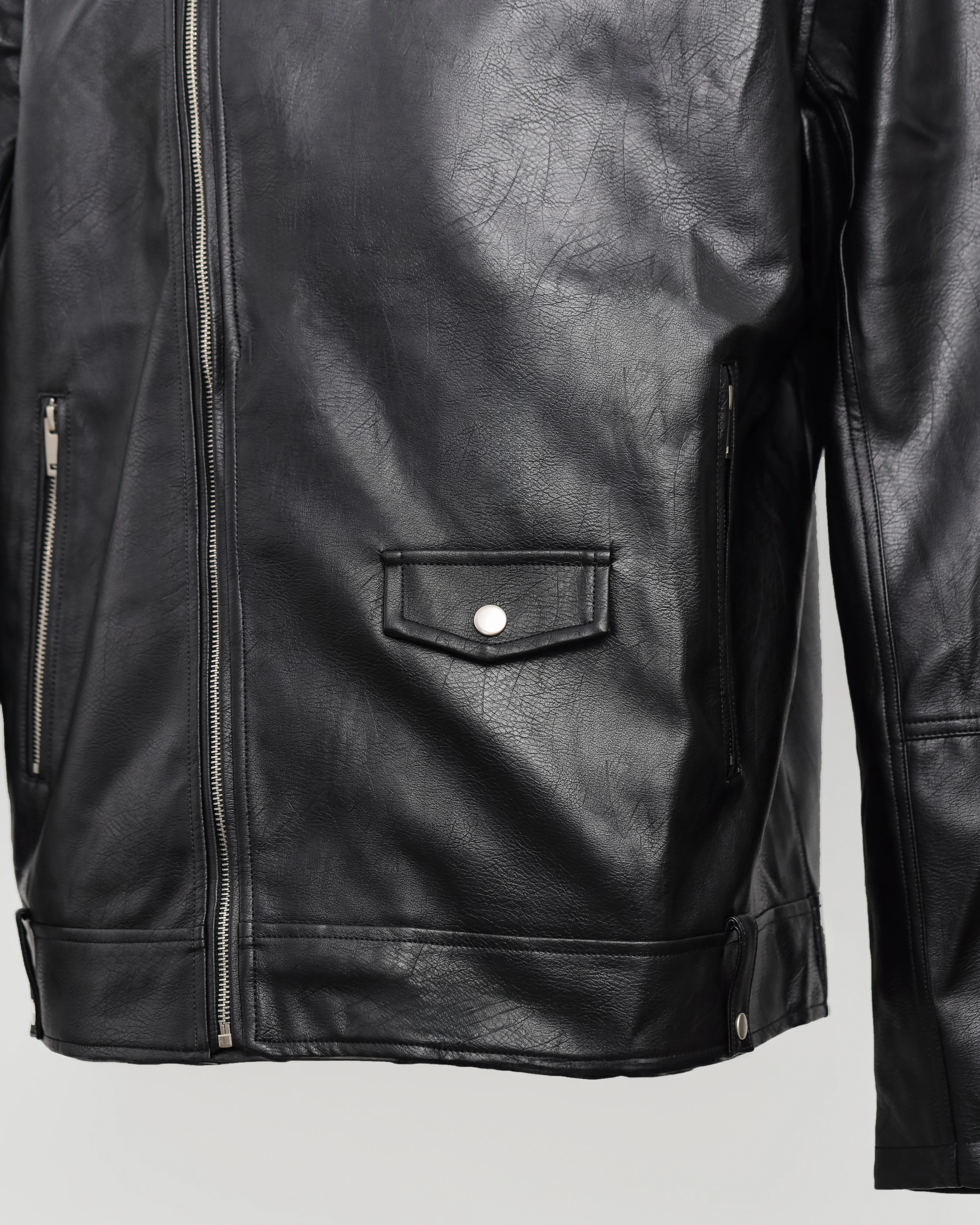 Tomaz CC-13 Men's Leather Jacket Black - Image 6