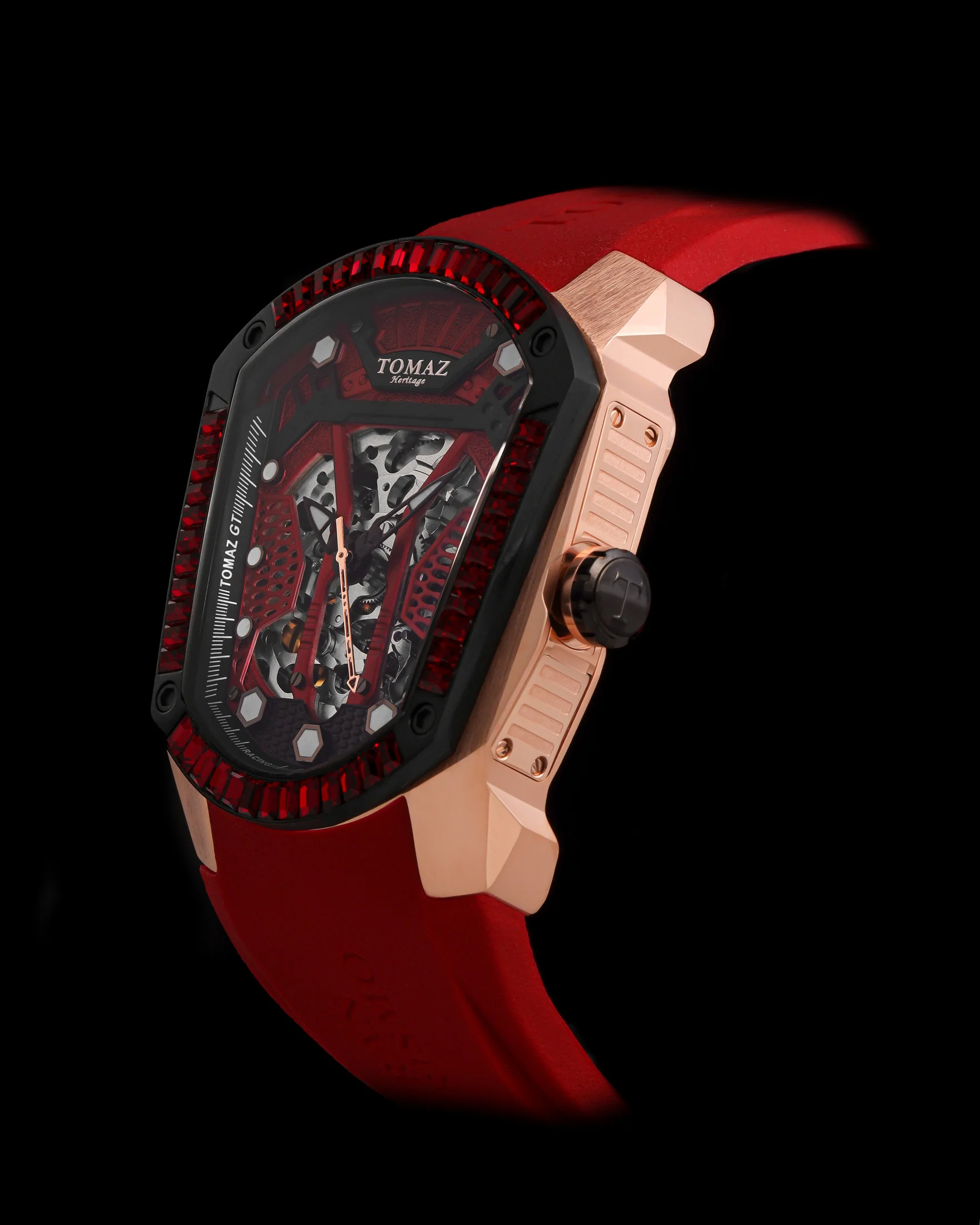 Tomaz GT Skeleton TW028-D13 Crystal Watch – Comfort Strap - Image 2