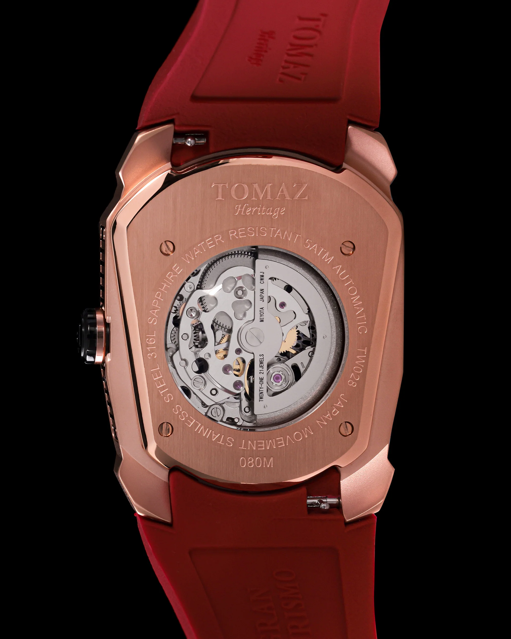 Tomaz GT Skeleton TW028-D13 Crystal Watch – Comfort Strap - Image 4