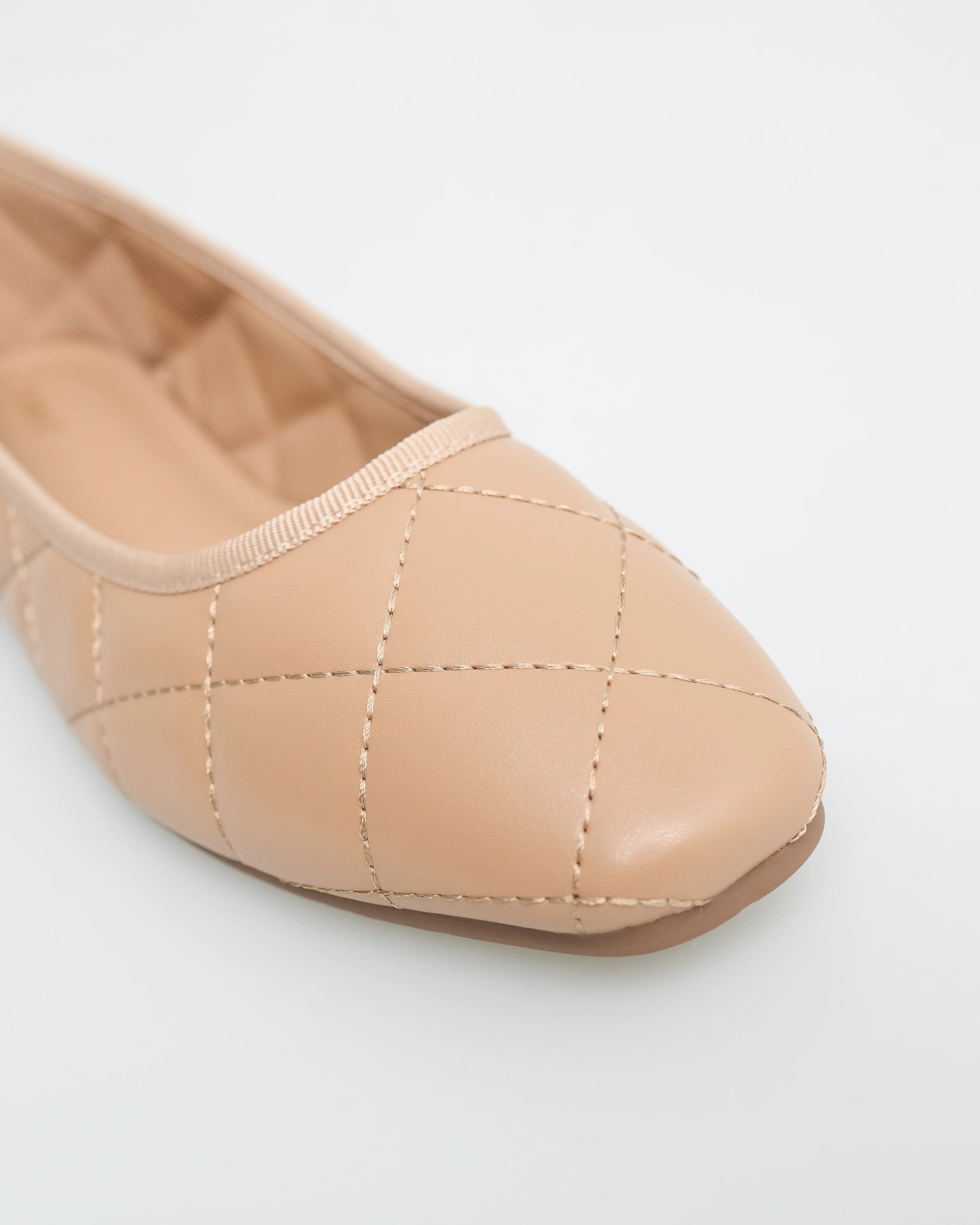 Tomaz NN252 Ladies Quilted Ballerina Flat - Image 8