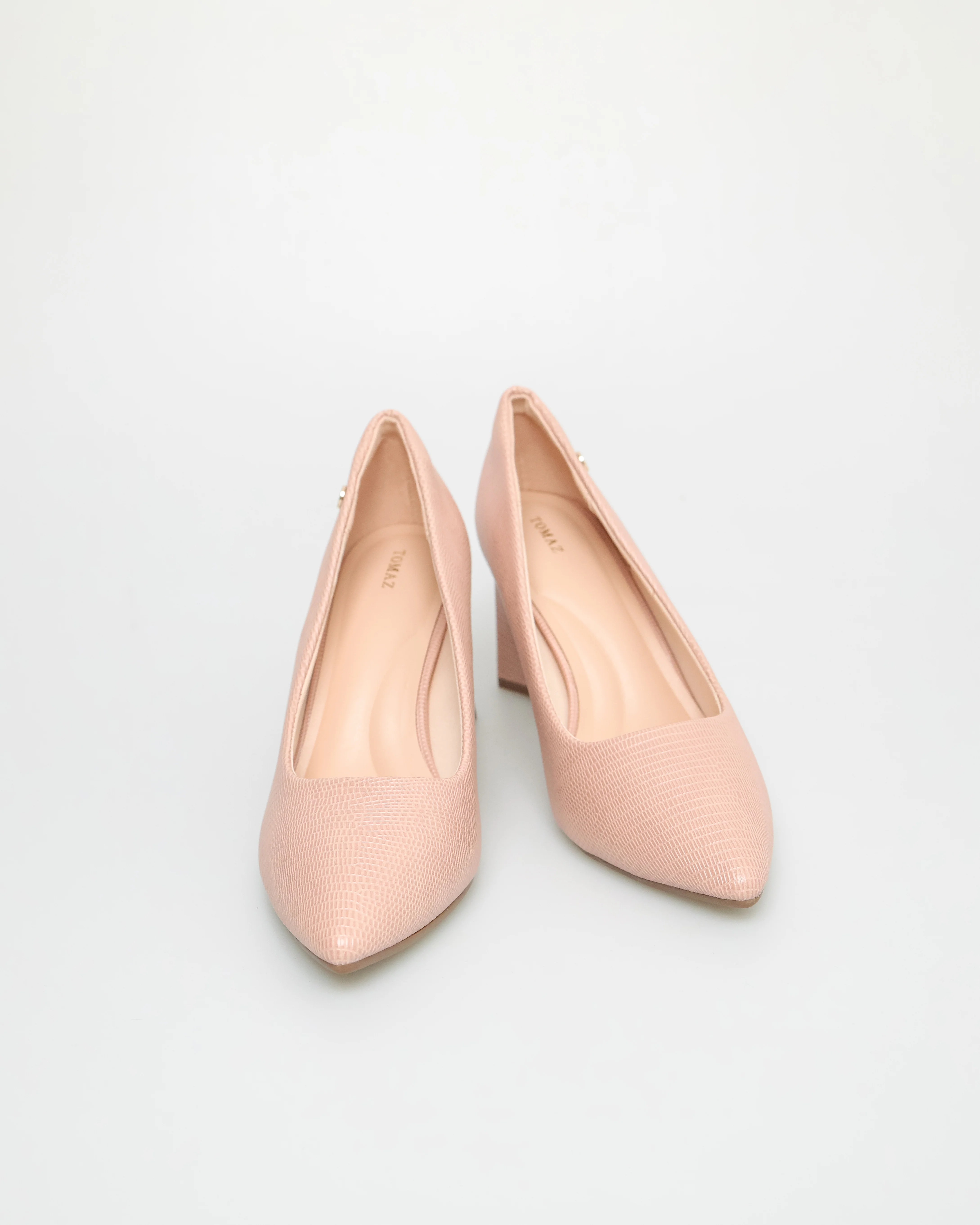 Tomaz NN318 Ladies Matte Block Heels - Image 6