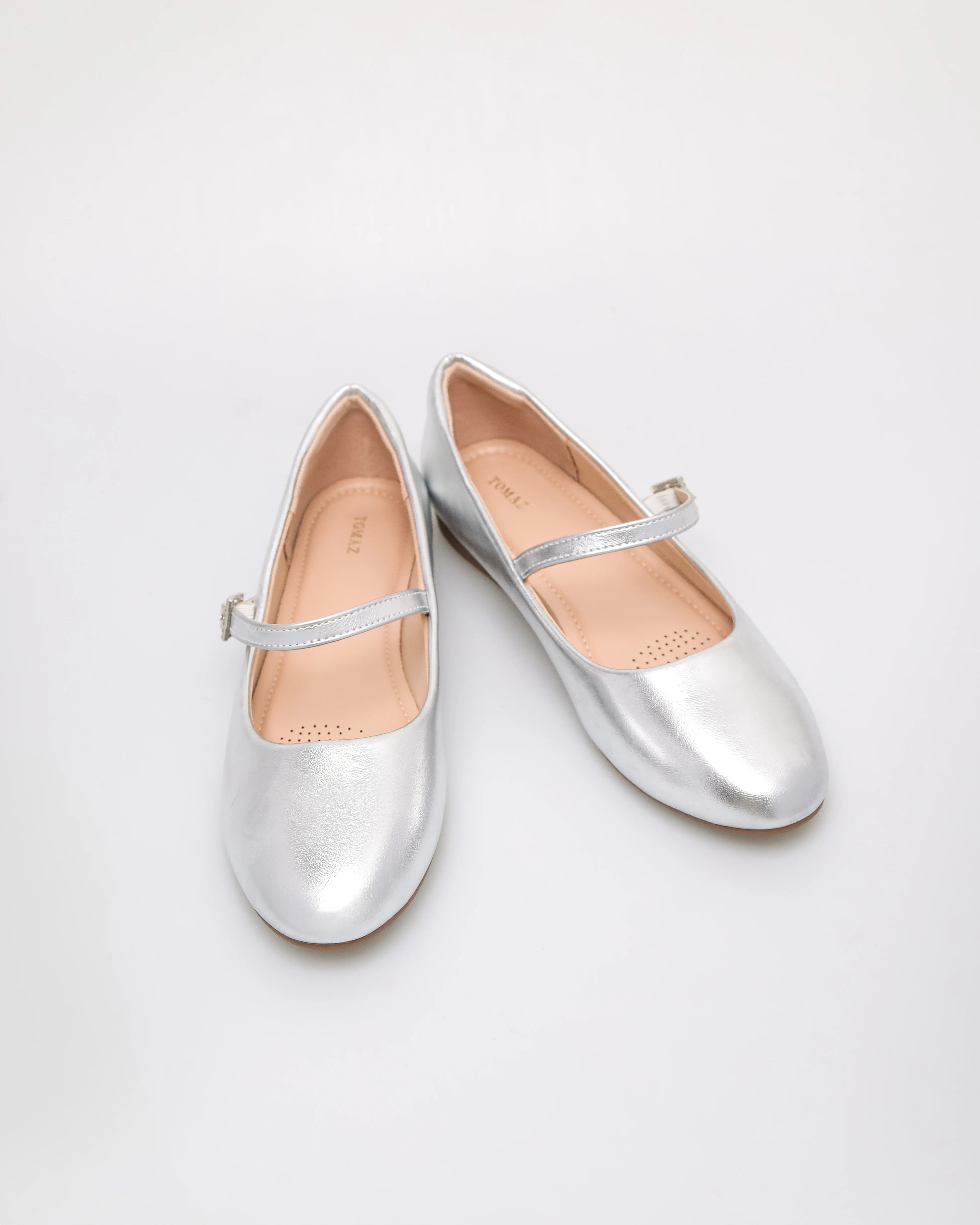 Tomaz NN444 Ladies Crystal Buckle Flats - Image 2
