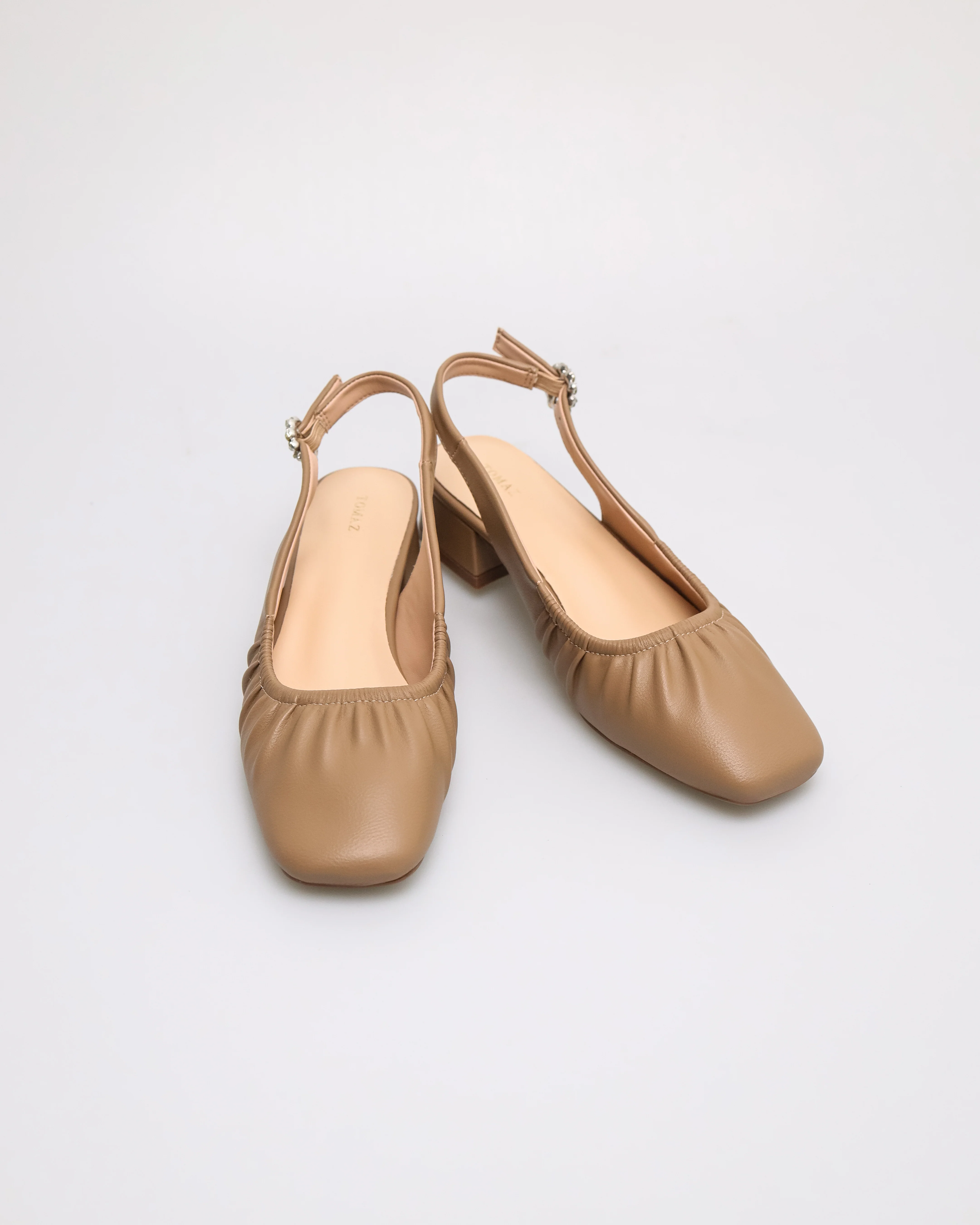 Tomaz NN542 Ladies Squared Ruched Heels - Image 2