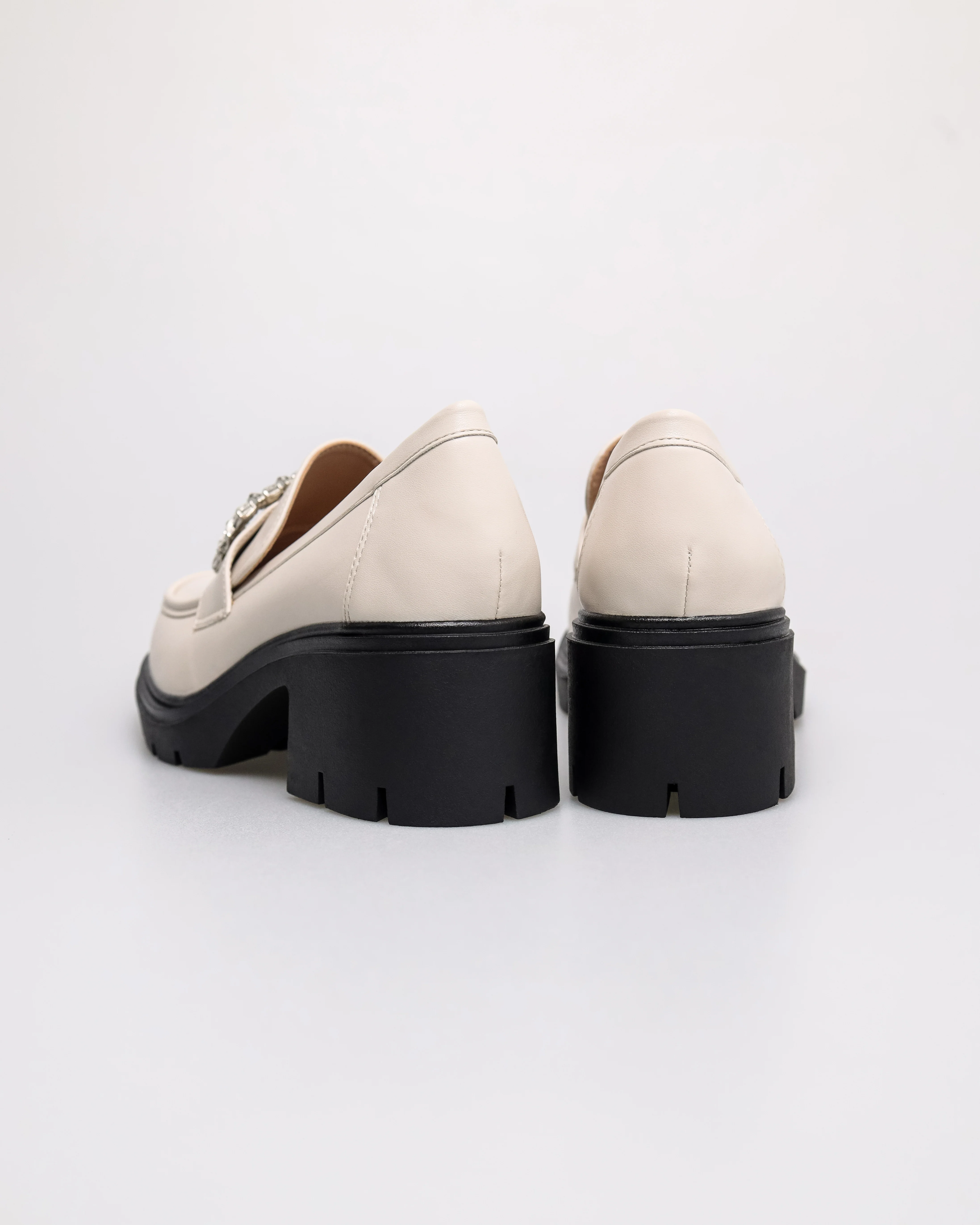 Tomaz NN651 Ladies Glitter Buckle Loafers - Image 3