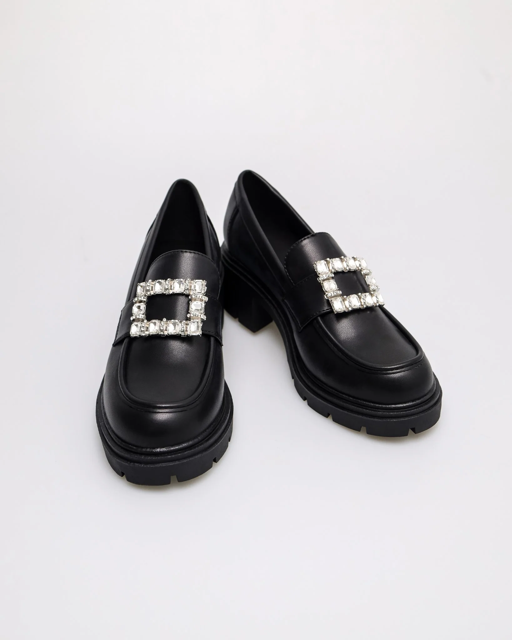 Tomaz NN651 Ladies Glitter Buckle Loafers - Image 6
