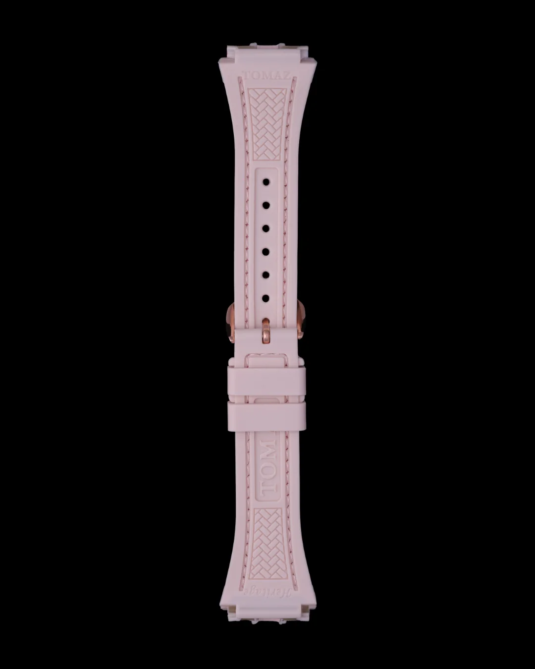 Tomaz STQ029L-3A 21mm Lychee Silicone Watch Strap – Fits TQ029L - Image 4