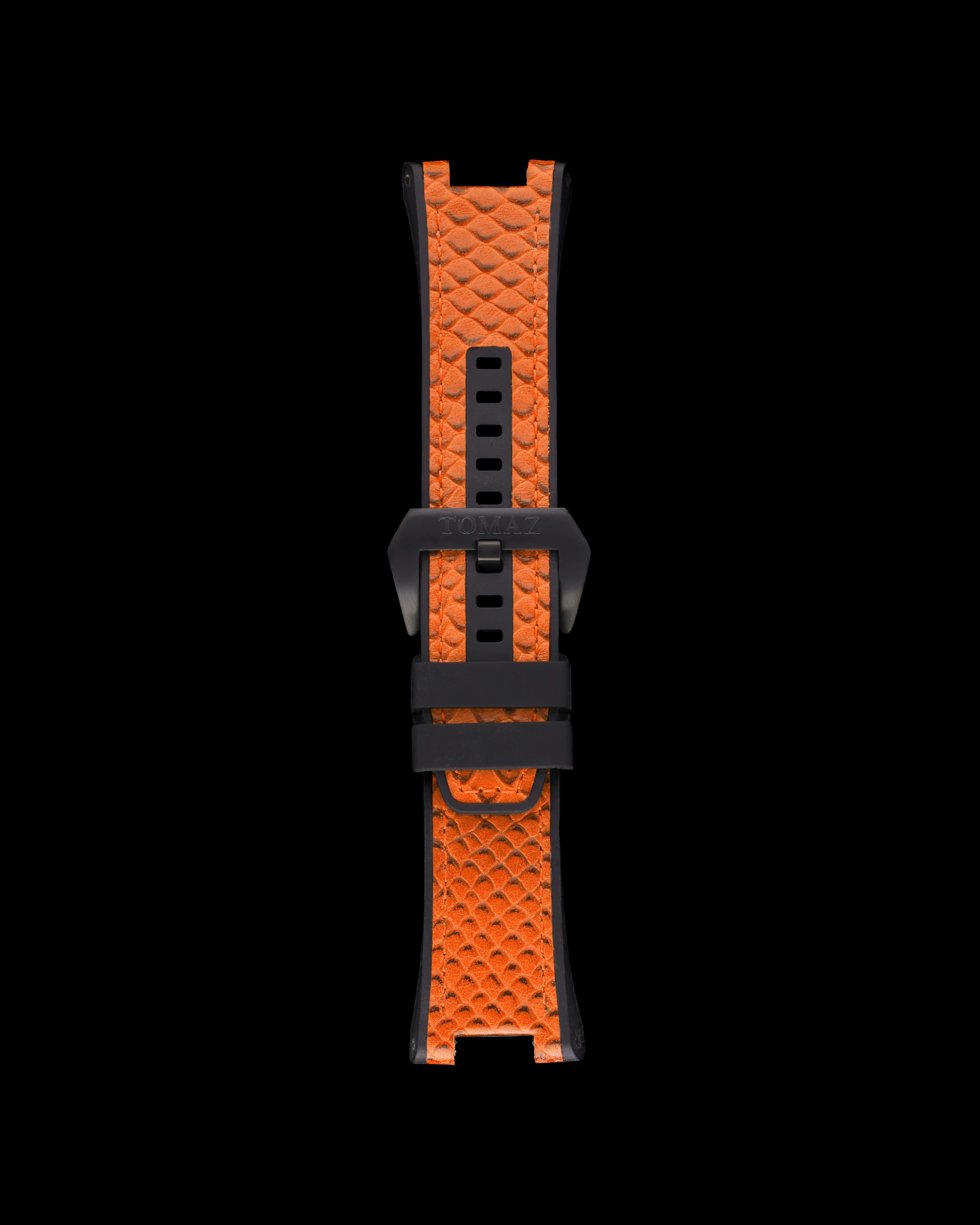 Tomaz STW027-2 29mm Salmon Leather & Silicone Watch Strap – Fits TW027 - Image 3
