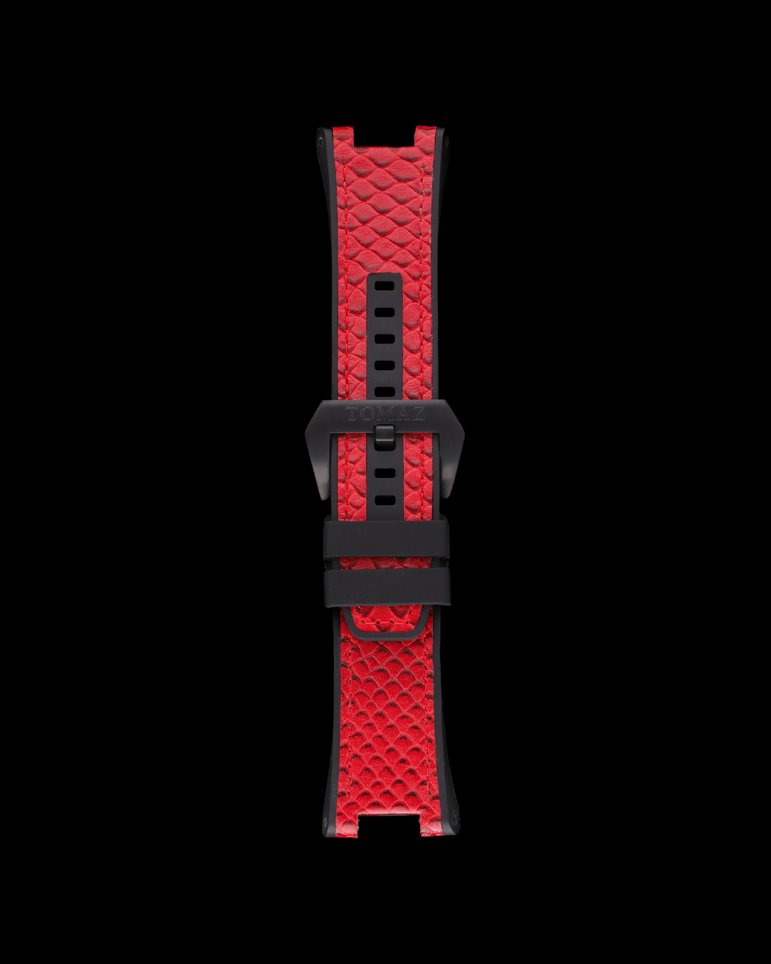 Tomaz STW027-2 29mm Salmon Leather & Silicone Watch Strap – Fits TW027 - Image 5
