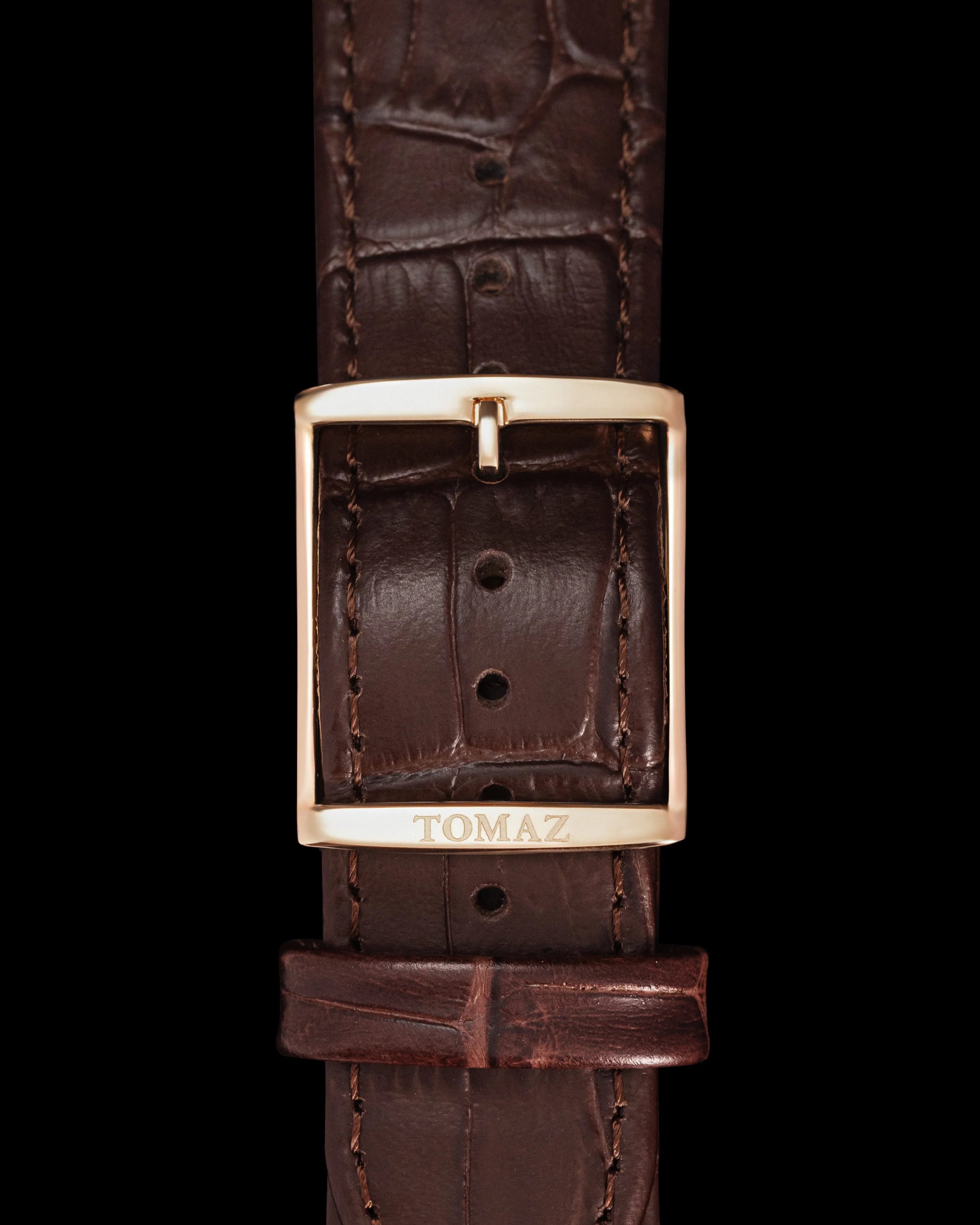 Tomaz STW03A Leather Bamboo 24mm Watch Strap (Fit any TW003) - Image 2