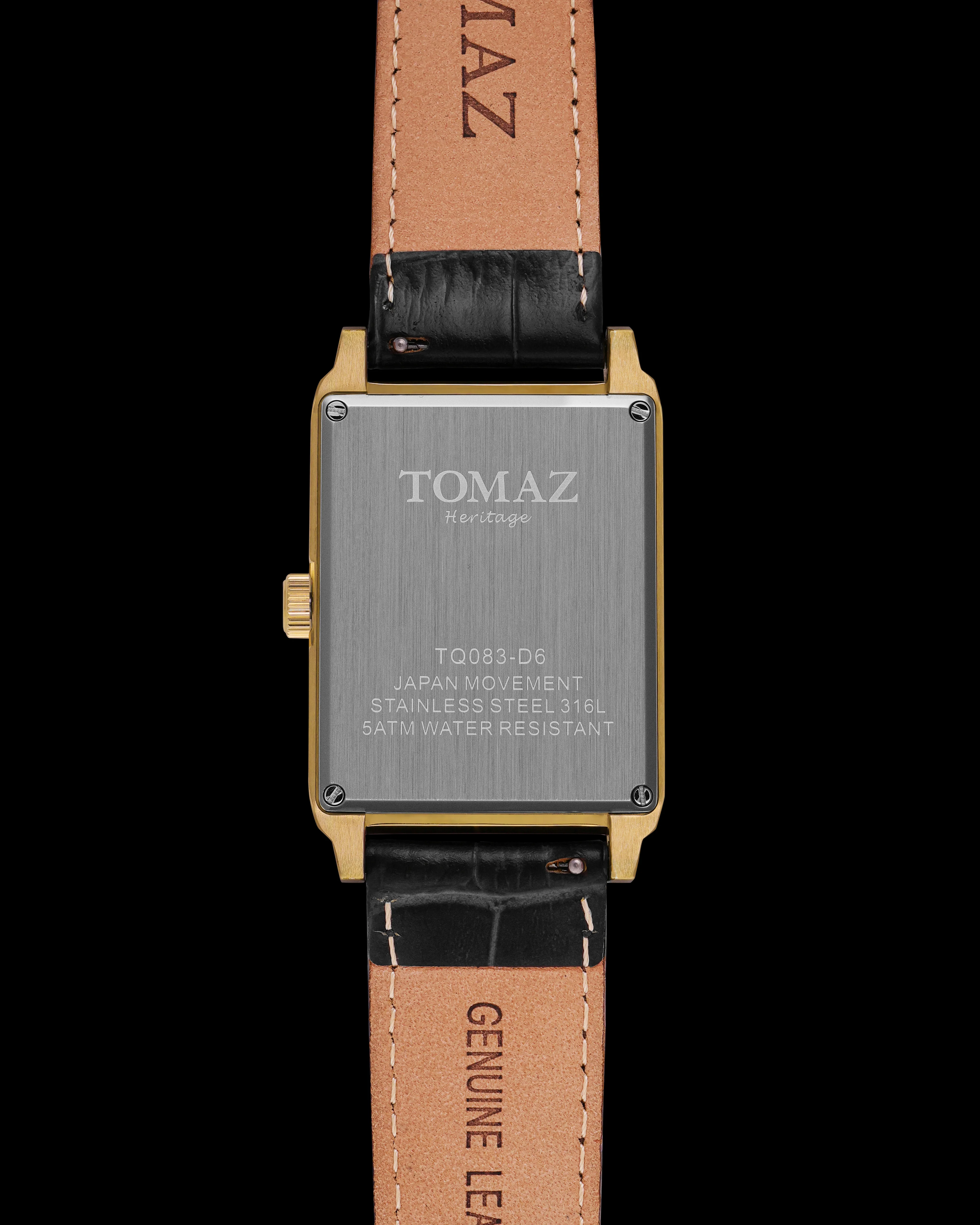Tomaz TQ083-D6 Heritage Quartz Watch – Leather Strap - Image 2