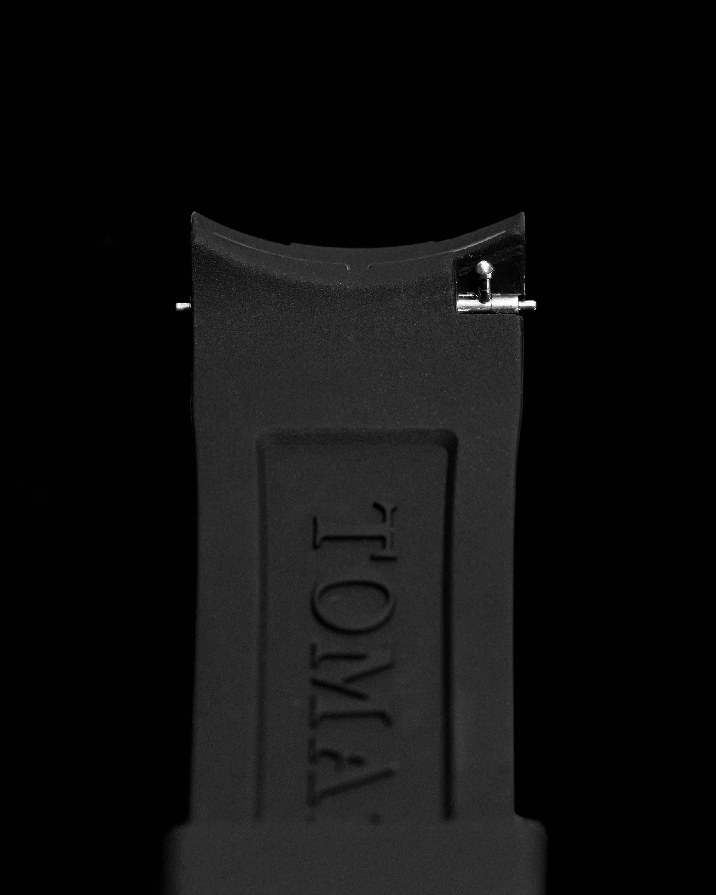 Tomaz TS6A-1 Rubber Plain 24mm Watch Strap (Black) - Image 3