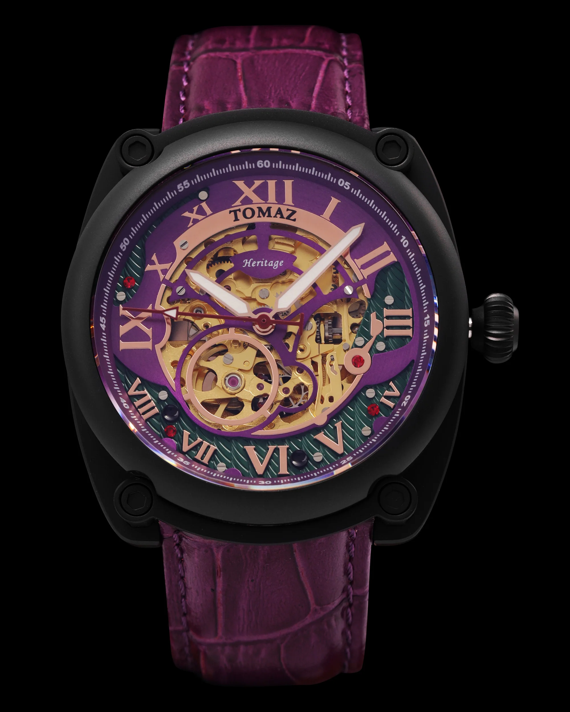 Tomaz Xavier II TW030-D13 Automatic Watch – Bamboo Leather Strap