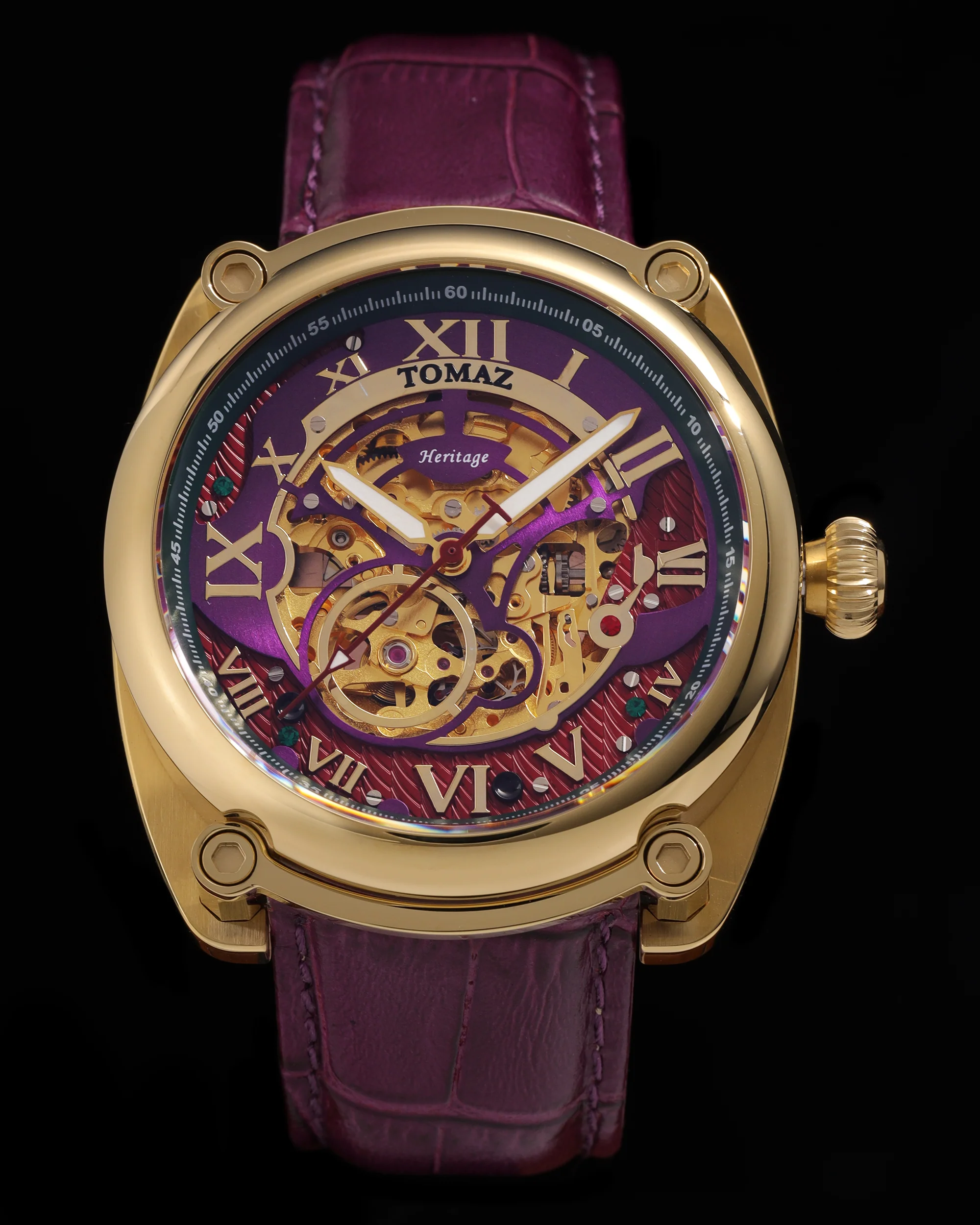 Tomaz Xavier II TW030-D17 Automatic Watch – Bamboo Leather Strap