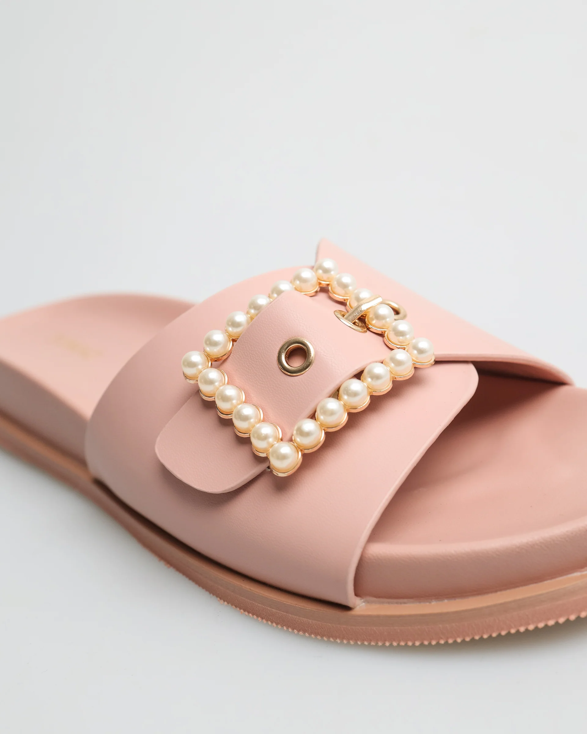 Tomaz YX134 Ladies Pearl Buckle Sandals - Image 4