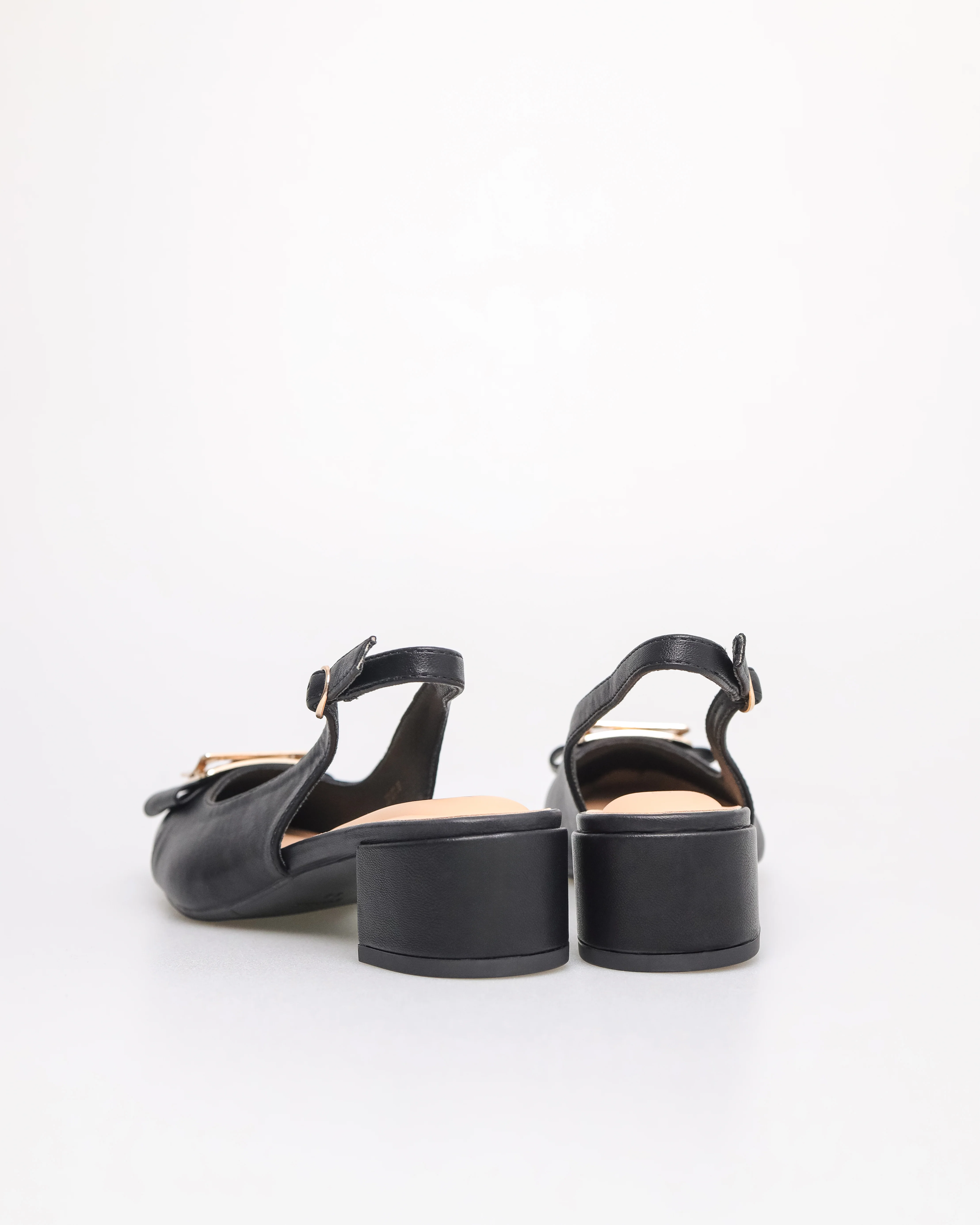 Tomaz YX184 Ladies Metallic Buckle Slingbacks - Image 7
