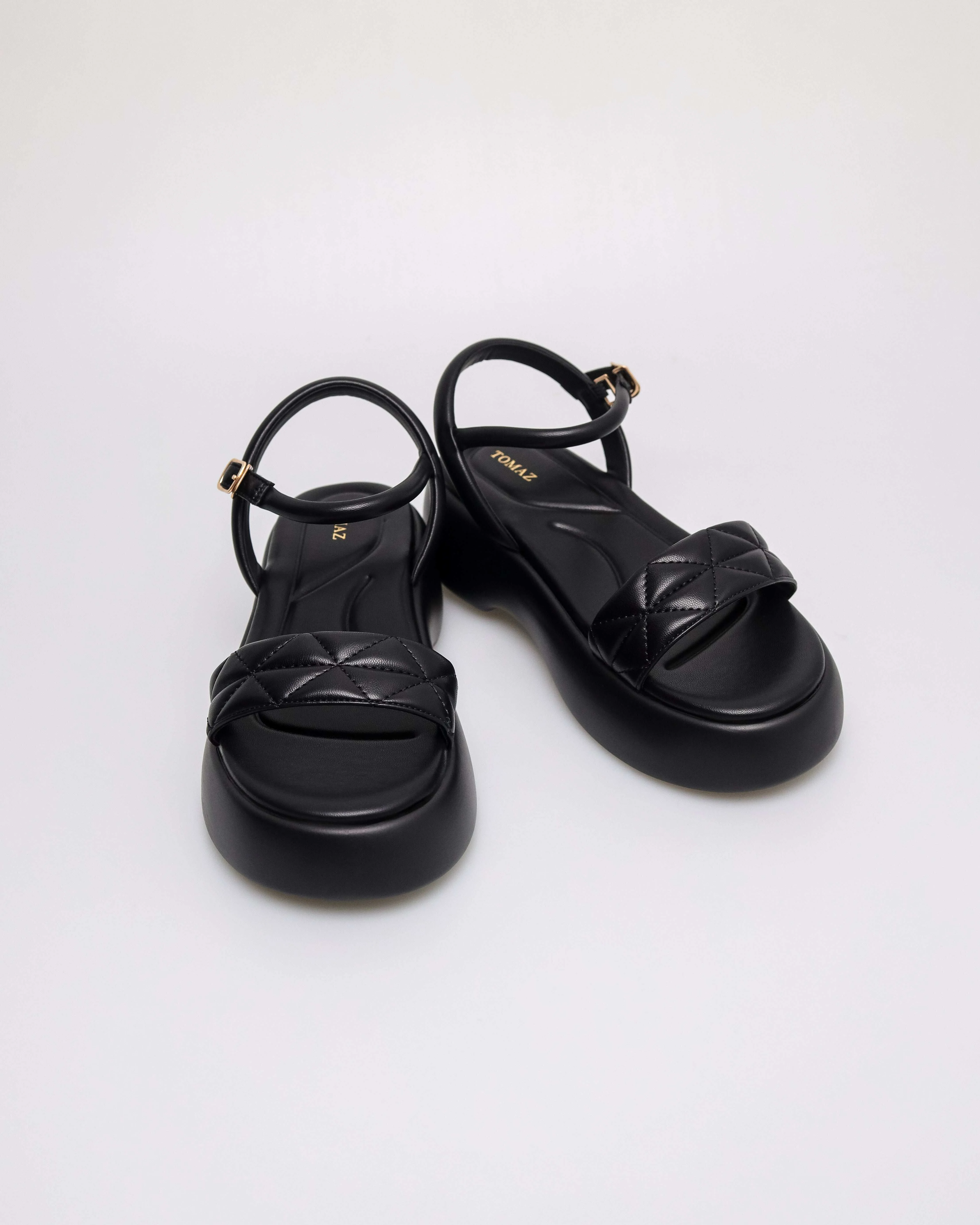Tomaz YX228 Ladies Quilted Ankle Sandal - Image 6